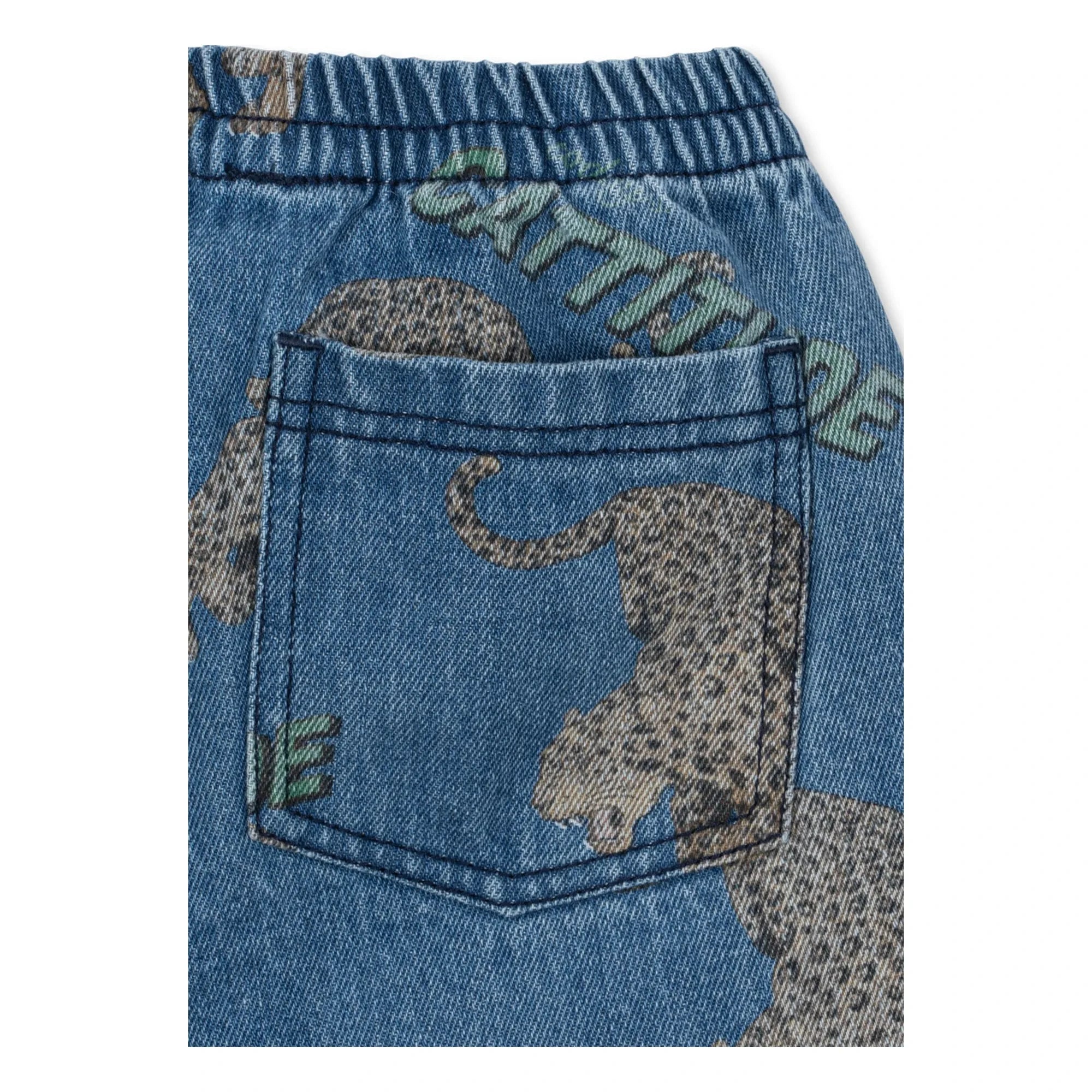 Konges Sløjd - Organic Cotton Cheetahs Mug Jeans | Blue