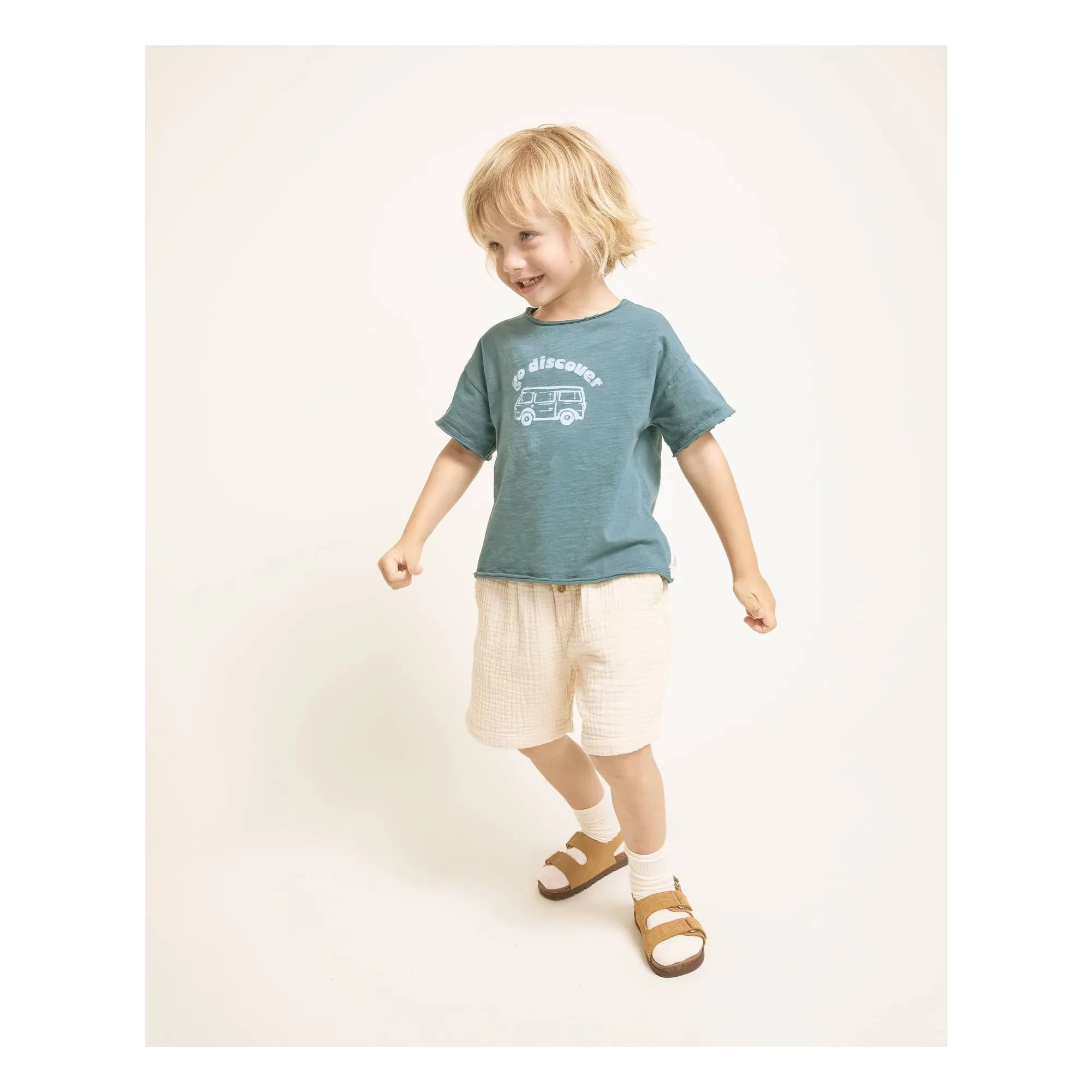 Búho - Go Discover T-shirt Organik pamuk | Peacock blue