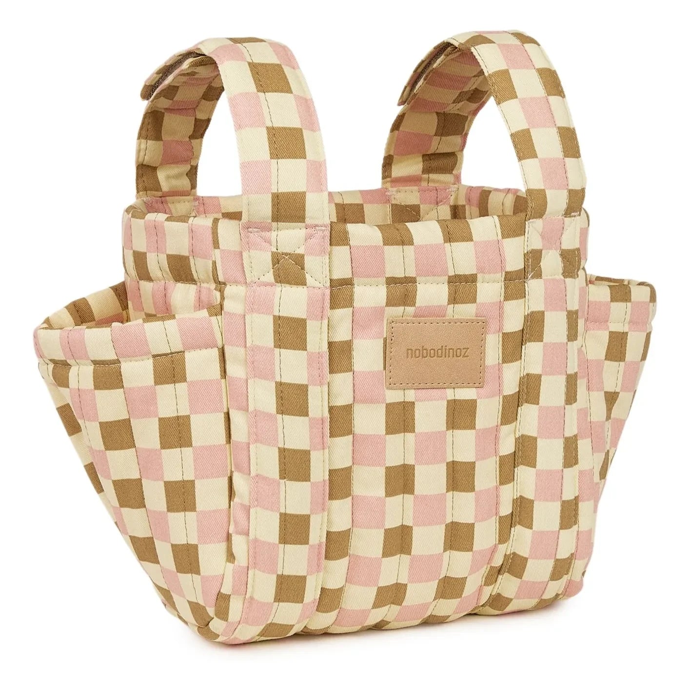 Nobodinoz - Hyde Park Mosaic Baby Stroller Organizer Bag | Pink