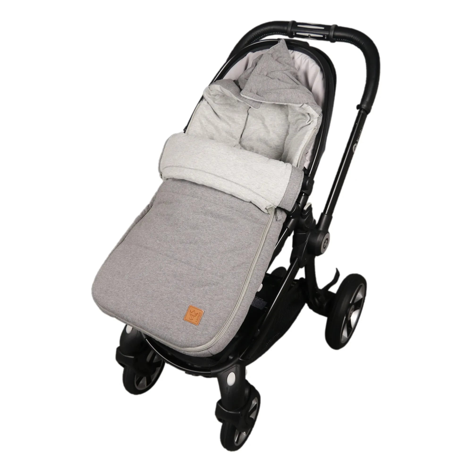 Kaiser - Cotton Jersey Footed Pajamas | Charcoal Gray