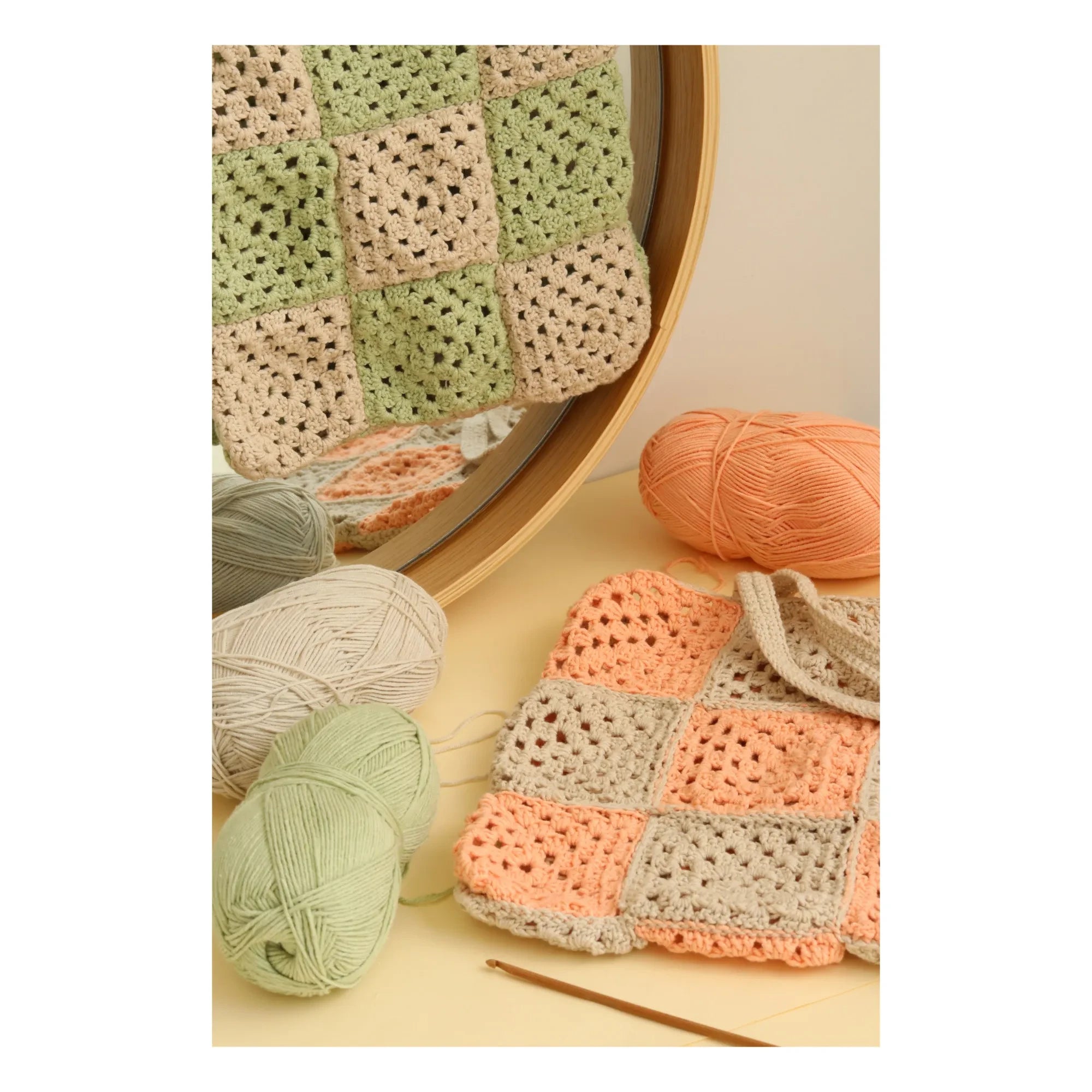 La Petite Épicerie - DIY Grandma's Squares Bag | Peach