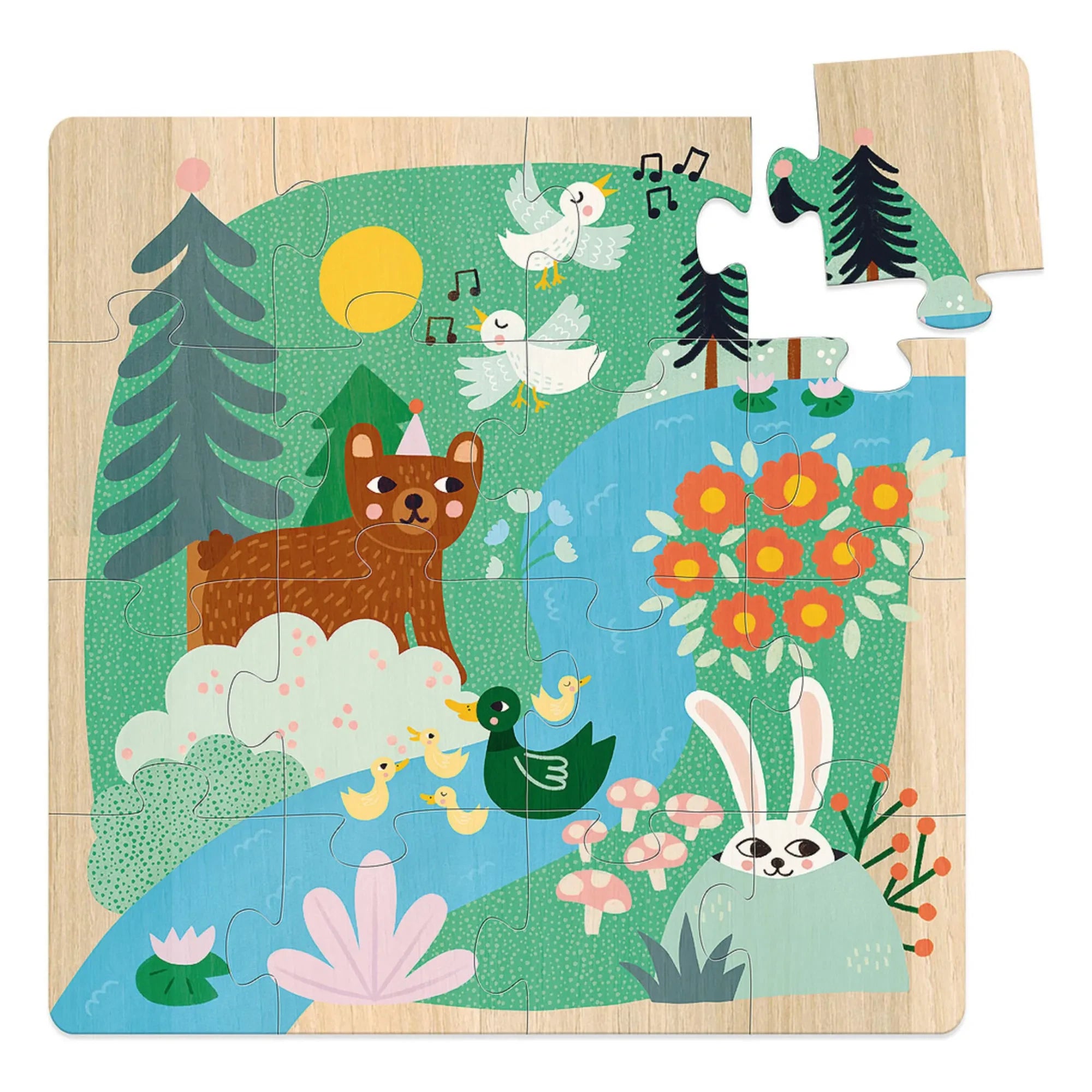 Vilac - World's Animals 3-Piece Puzzle Set - 16 Pieces