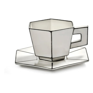 Serax - Annabet Philips cup and saucer set - Set of 2 | Noir/Blanc