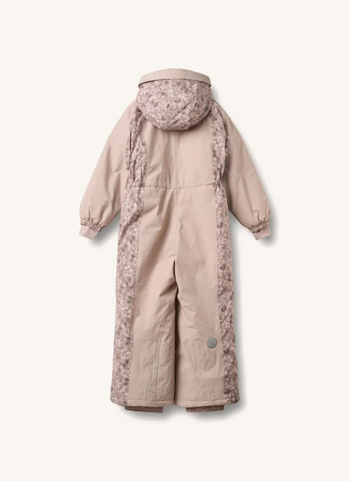 Wheat - Melte Fleurs Ski Suit Made from Recycled Fibers | Light Pink