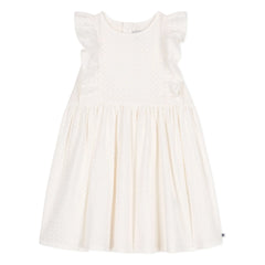 Petit Bateau - Dress Brendice Broderie Anglaise Organic Cotton | White
