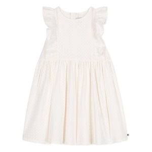 Petit Bateau - Dress Brendice Broderie Anglaise Organic Cotton | White