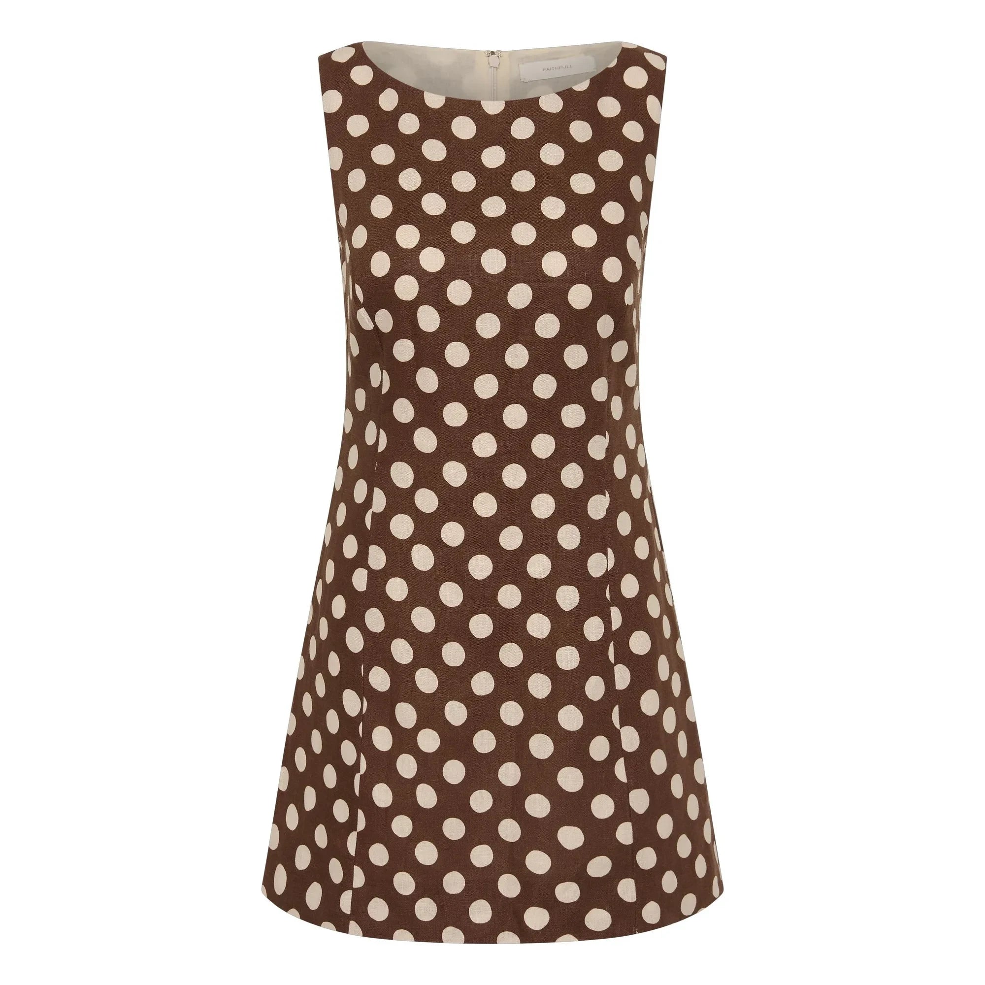 Faithfull the Brand - Pois Lydie Keten ve pamuklu elbise | Çikolata