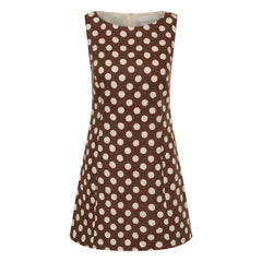 Faithfull the Brand - Pois Lydie Keten ve pamuklu elbise | Çikolata