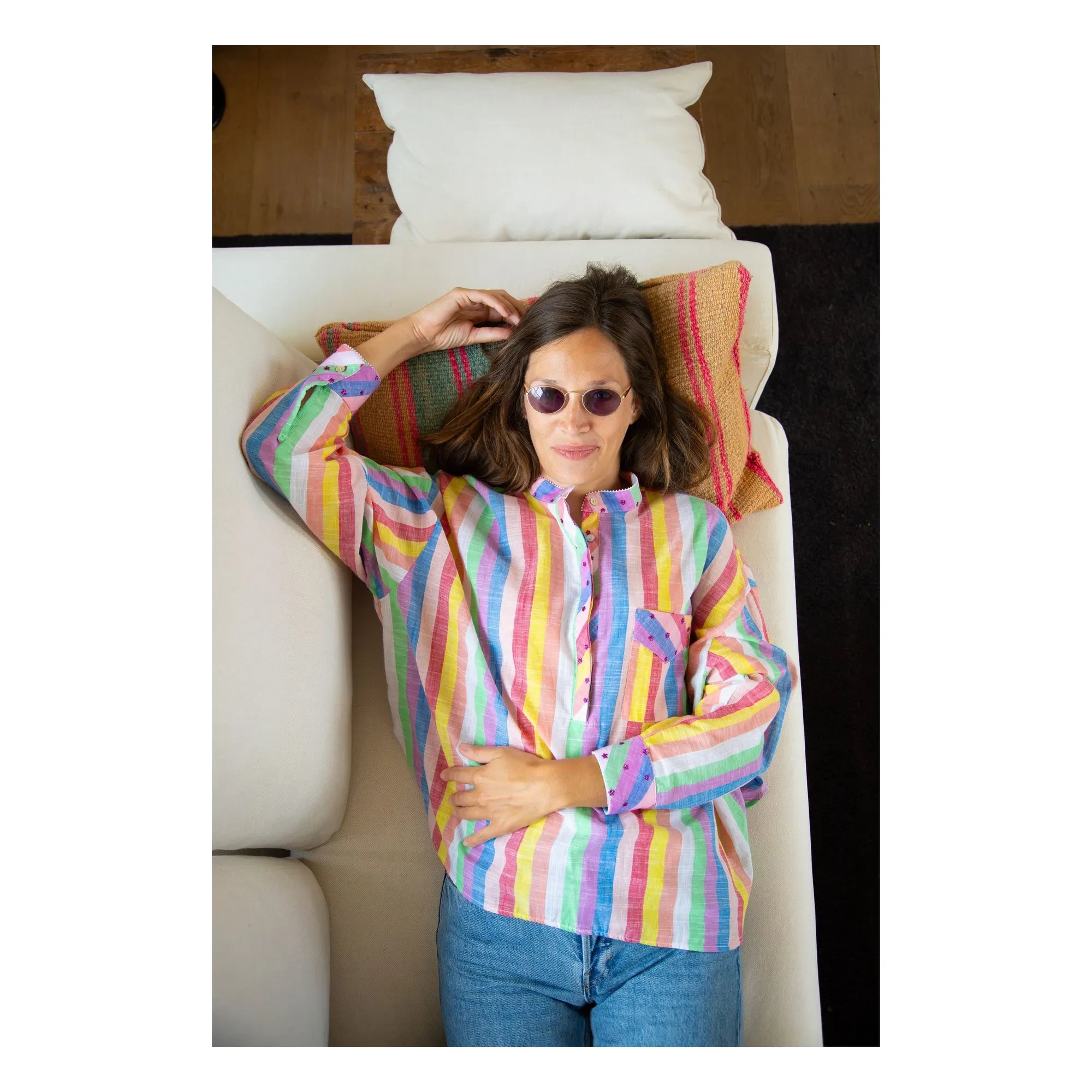 Paolina - Beyonce Tunus Blouse | Blue