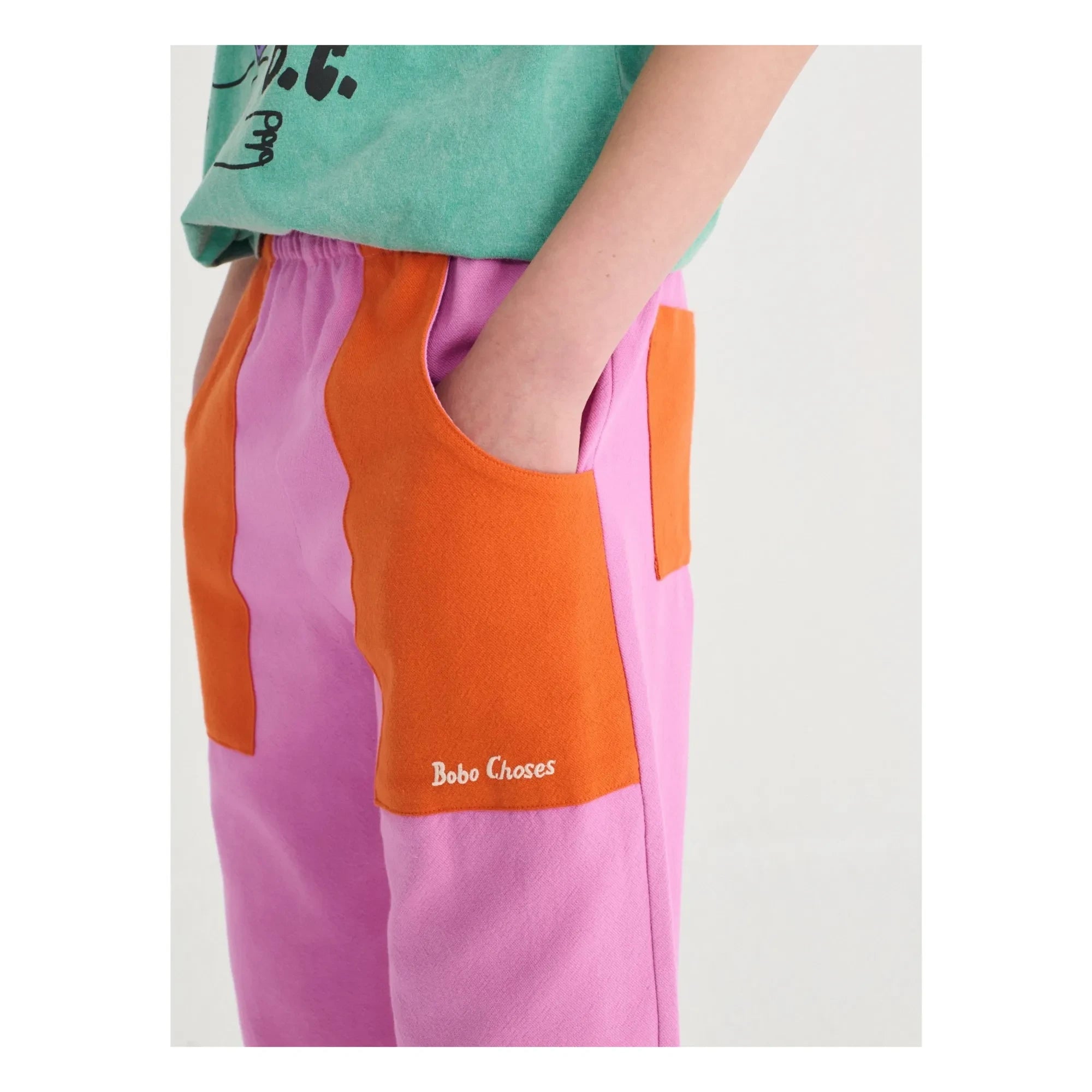 Bobo Choses - Color Block Organic Cotton Pants | Purple