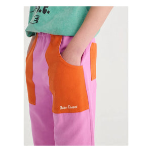 Bobo Choses - Color Block Organic Cotton Pants | Purple