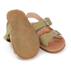 Lazare - Gisèle Suede Sandals | Almond Green