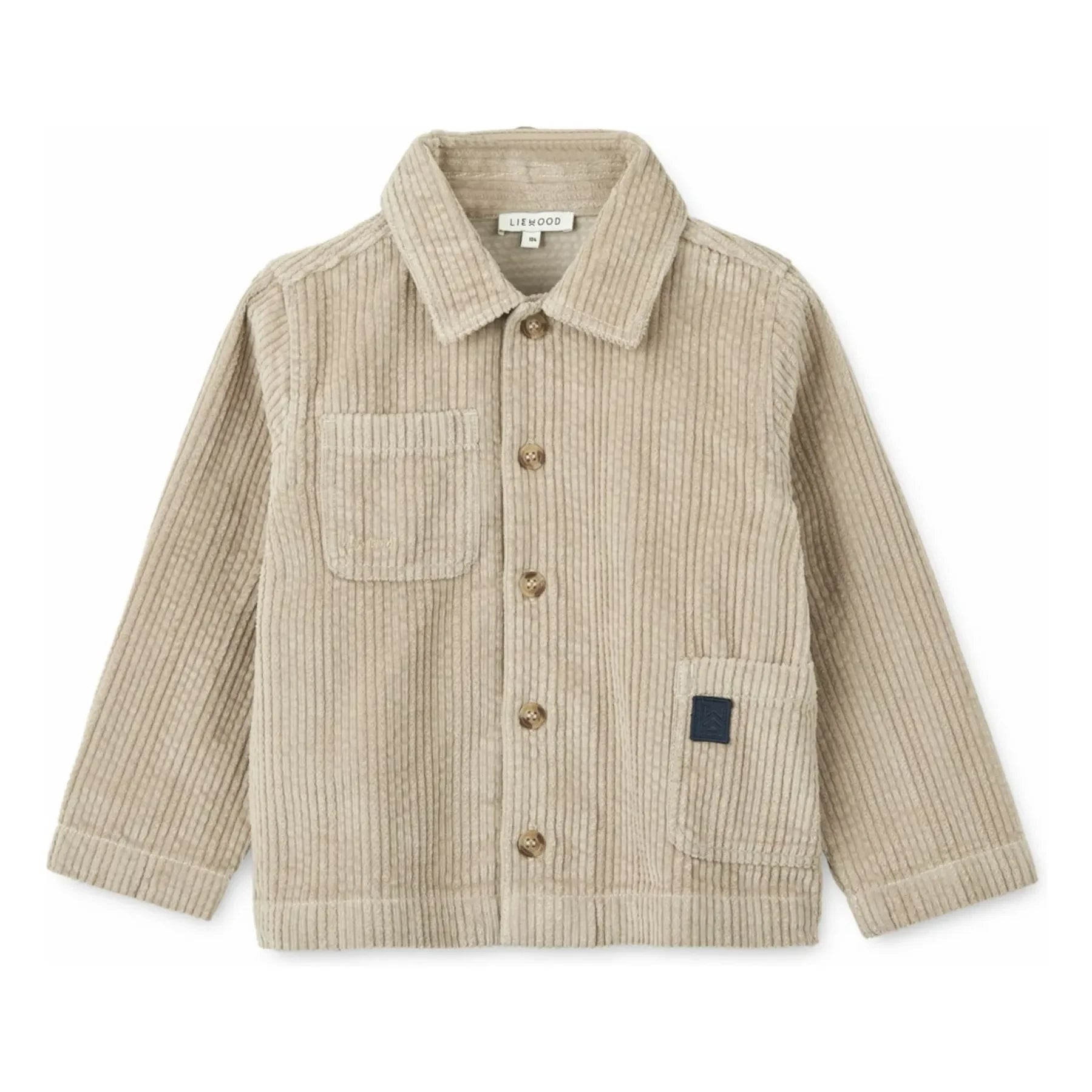 Liewood - Paule Organic Cotton Velvet Shirt Jacket | Beige