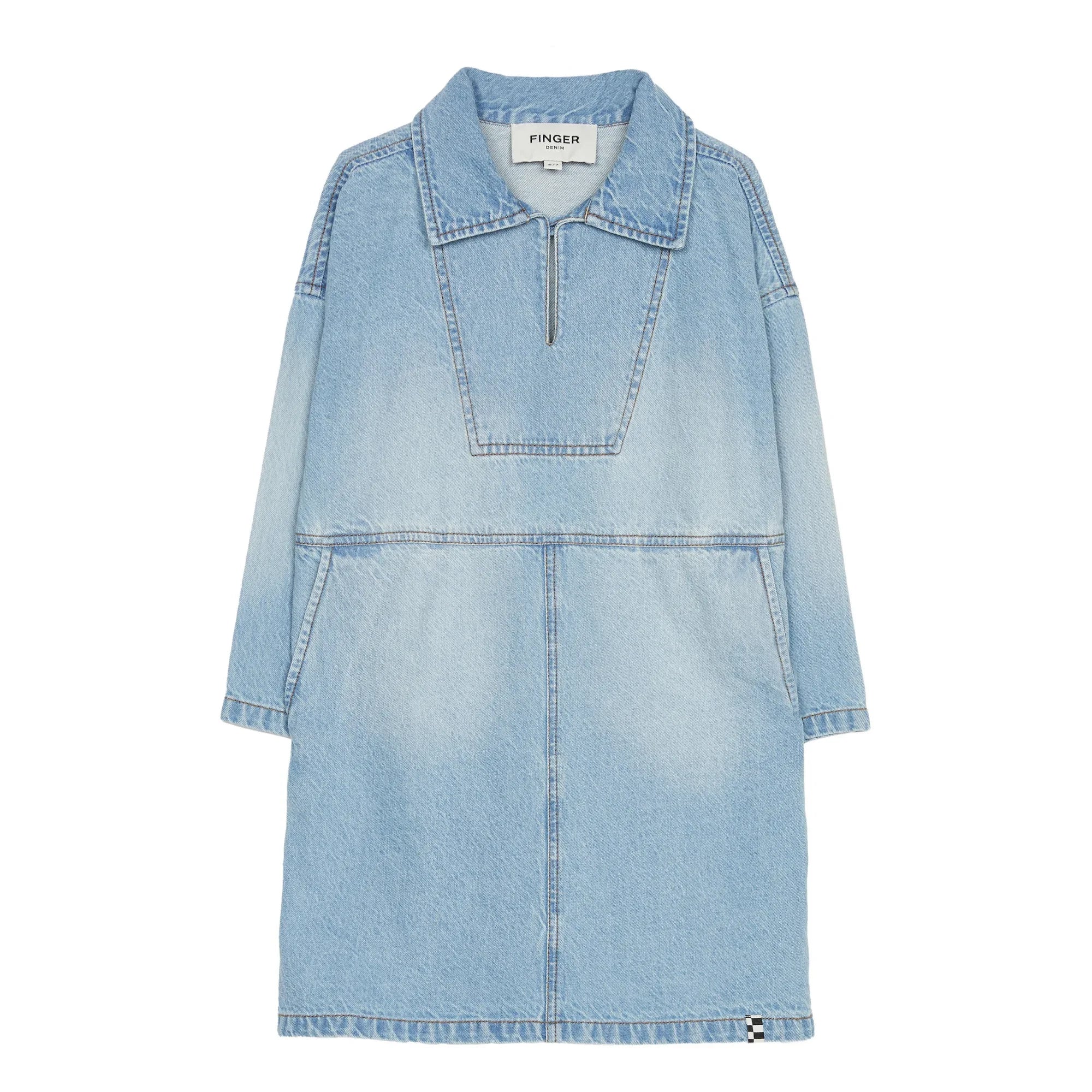 Finger in the nose - Olga Dress | Washed Denim