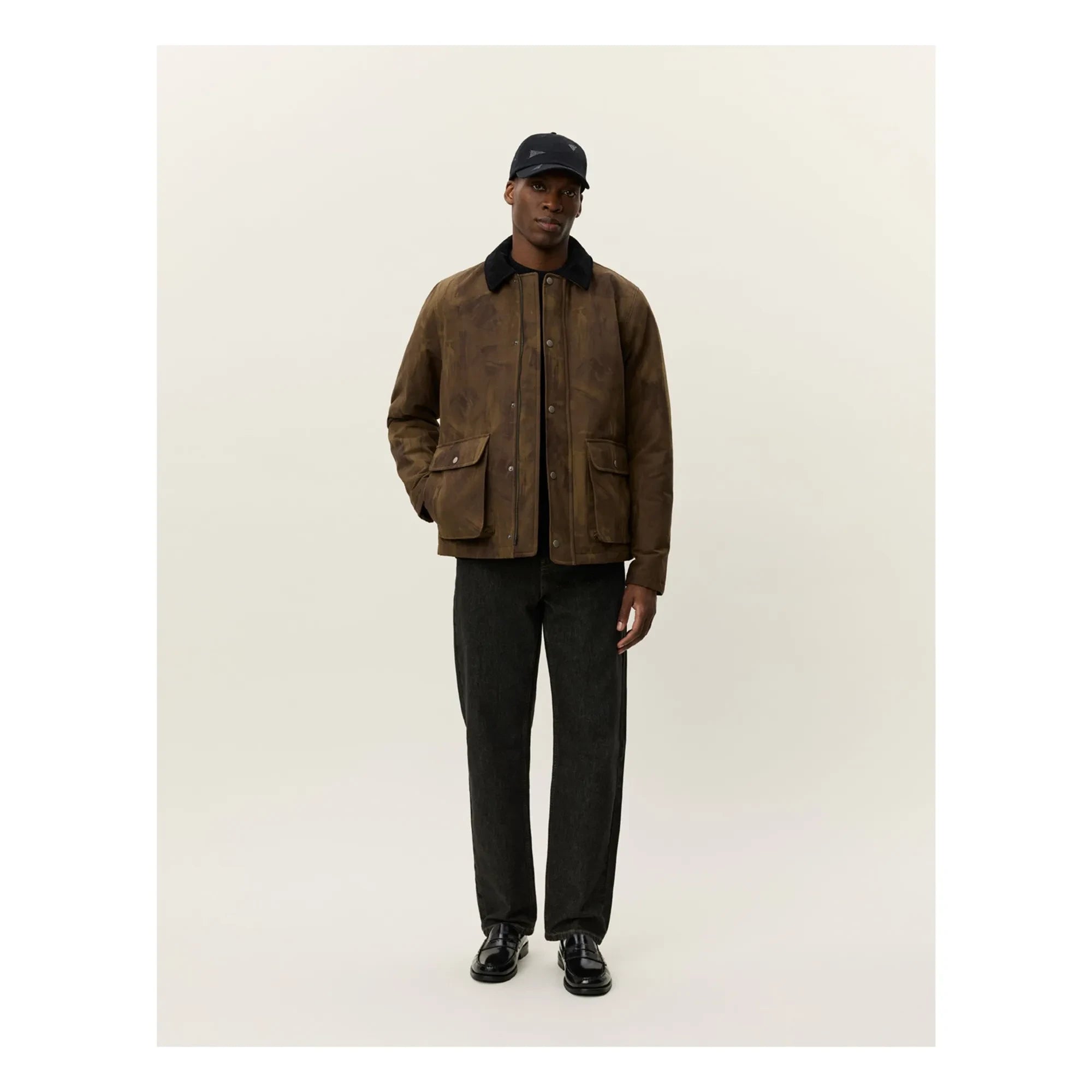 Les Deux - Montana AOP Cotton Jacket | Brown