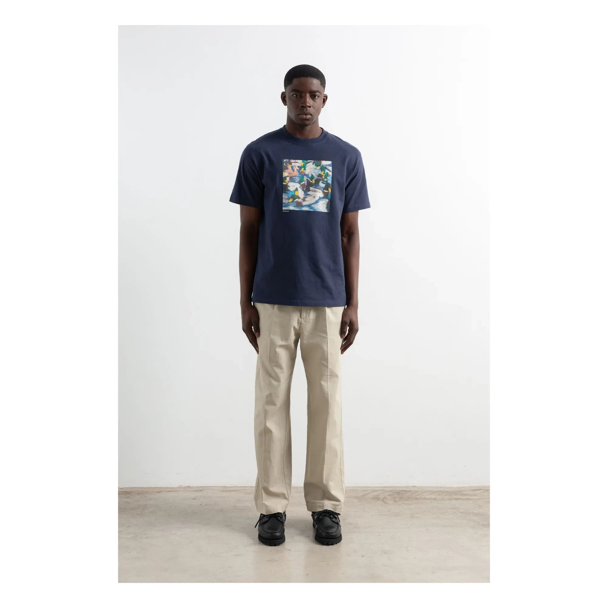 Edmmond Studios - Duck Lake pamuklu T-shirt | Koyu Mavi