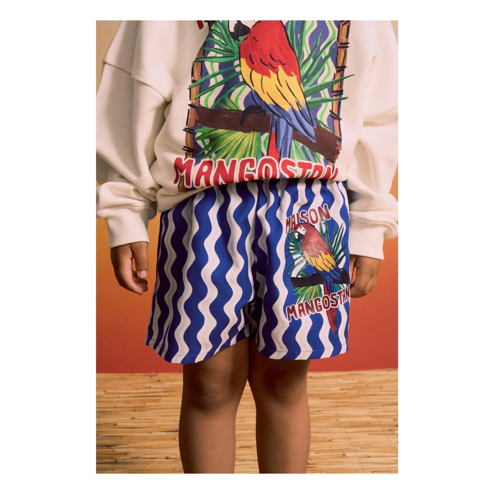Maison Mangostan - Wave Swim Shorts | Blue