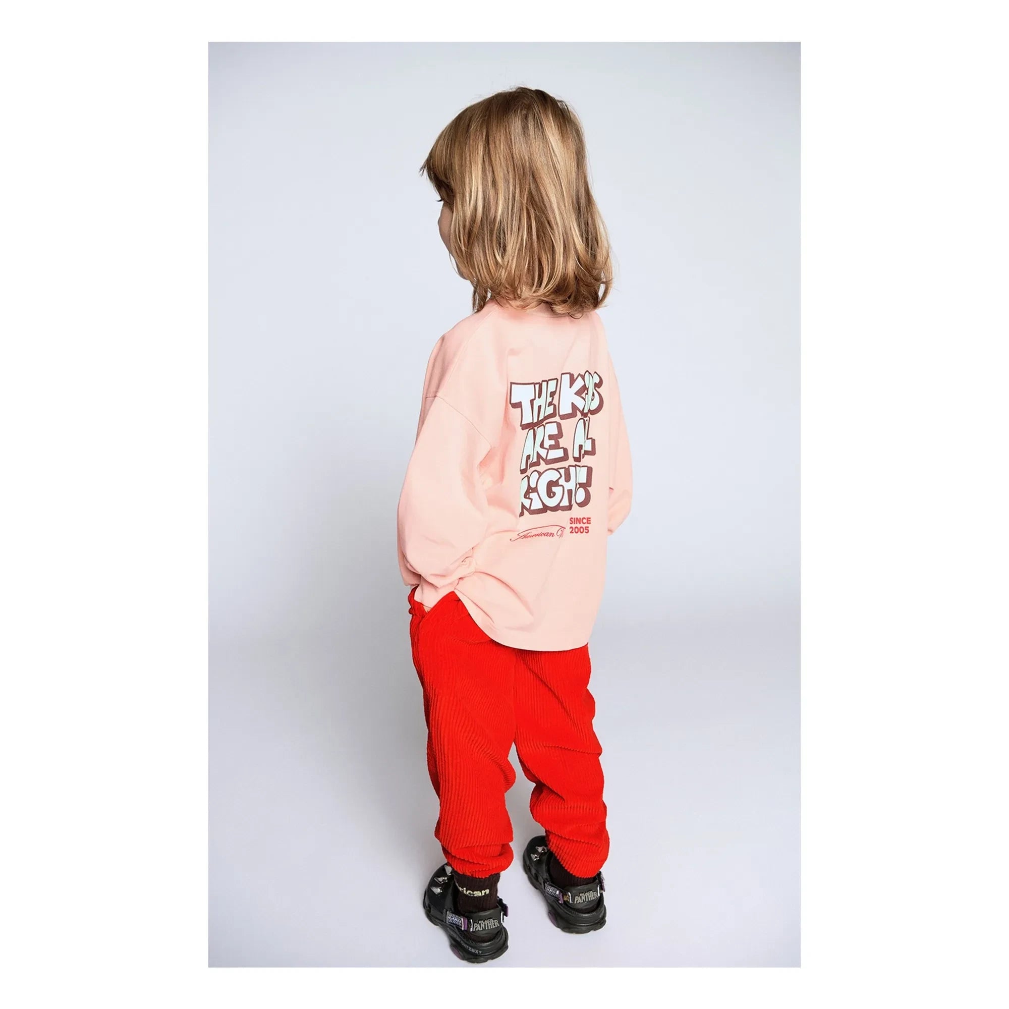 American Vintage - Fizvallay Long Sleeve T-Shirt The Kids Are All Right | Pale Pink