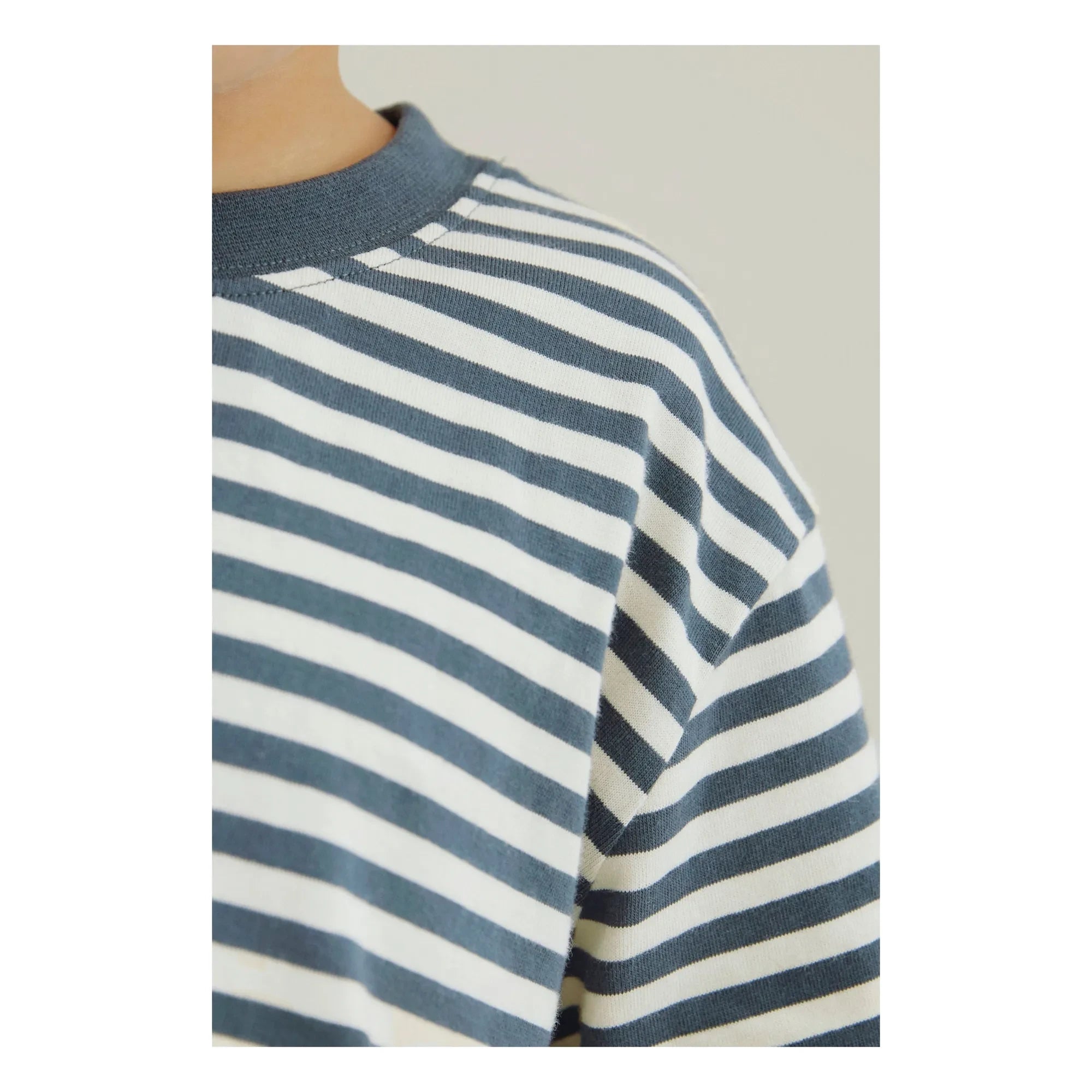 Gray Label - Oversized Striped Organic Cotton T-Shirt | Blue