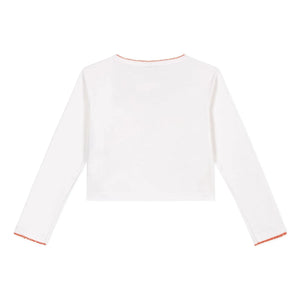 Petit Bateau - Plain Cache Coeur Vest | White