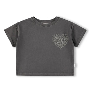 Molo - Runi Love organic cotton T-shirt | Dark Gray