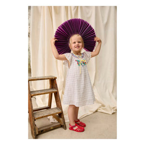 Louise Misha - Embroidered dress Edith Carreaux Organic cotton | Cream