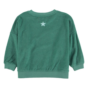 Piupiuchick - Organic Towel Logo Sweatshirt | Green