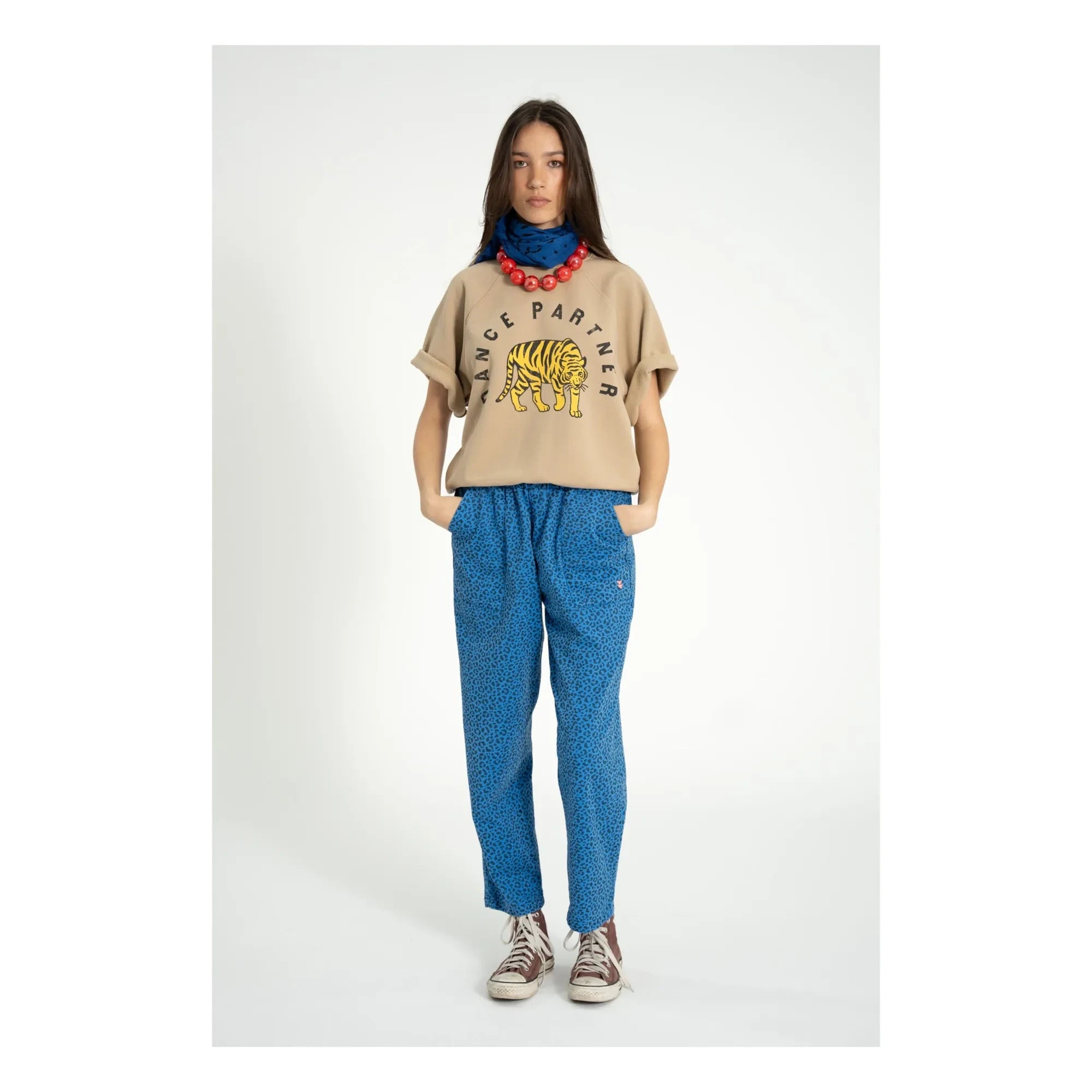 Sisters Department - Cotton Leopard Pants | Blue