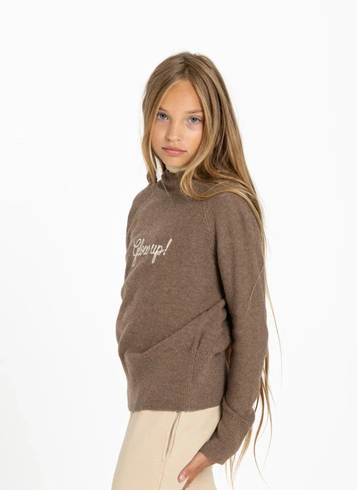 Smallable Kid - Soline Glow Up Wool Sweater | Brown