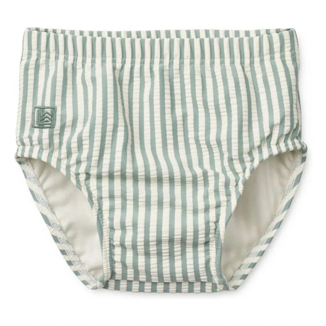 Liewood - Anthony Rayé Seersucker Recycled Fiber Swimsuit | Green
