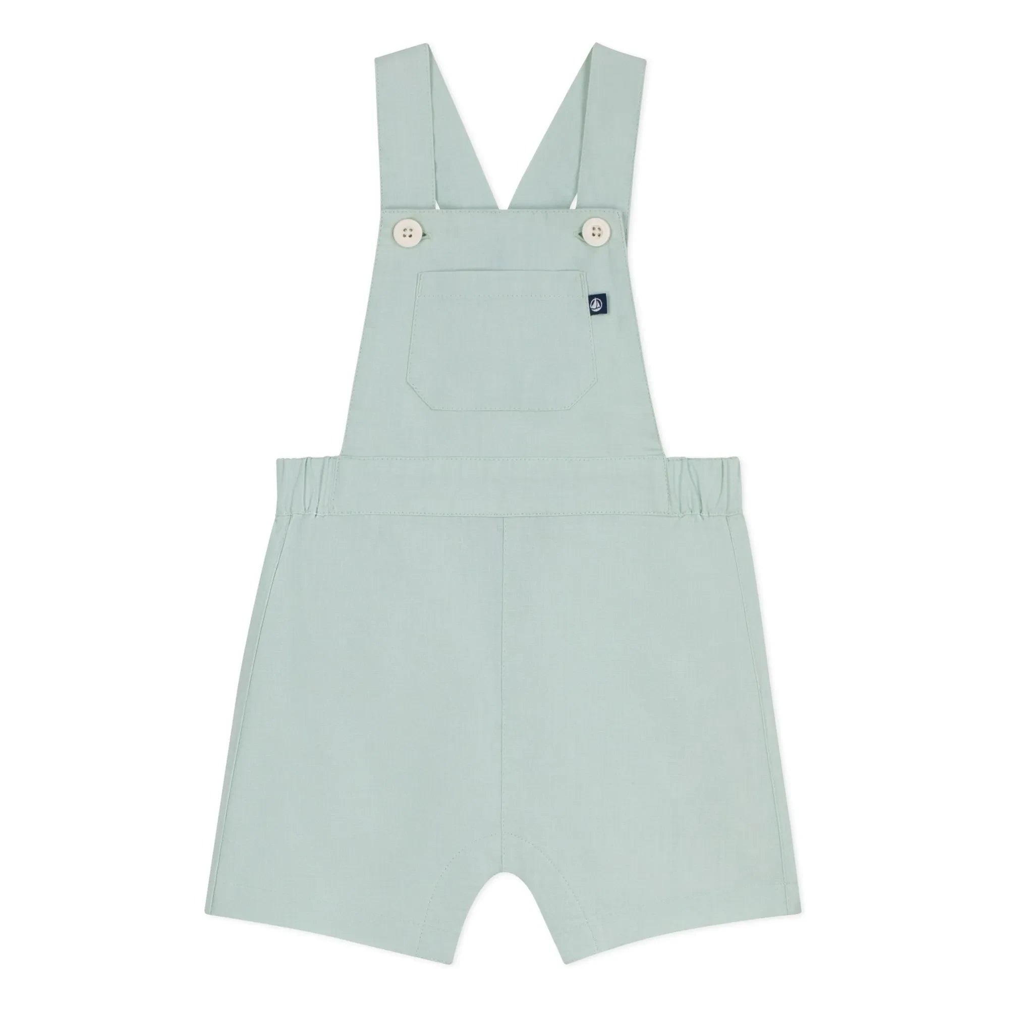 Petit Bateau - Linen Short Romper | Sage Green