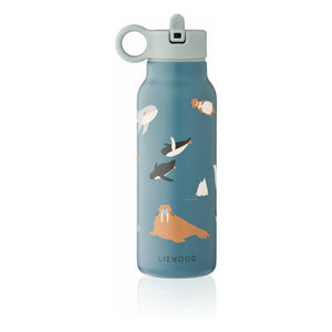 Liewood - Falk Stainless Steel Water Bottle - 350 ml | Arctic Sea/Ocean View