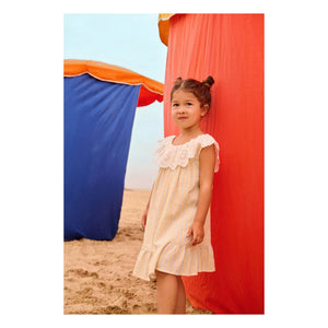 Louise Misha - Danya Striped Organic Cotton Dress | Yellow