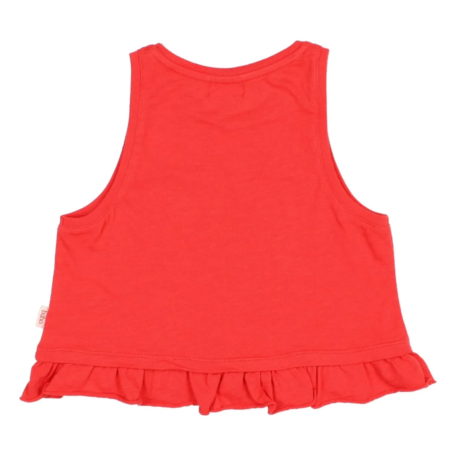 Búho - Floral Ruffled Top Organic Cotton | Red