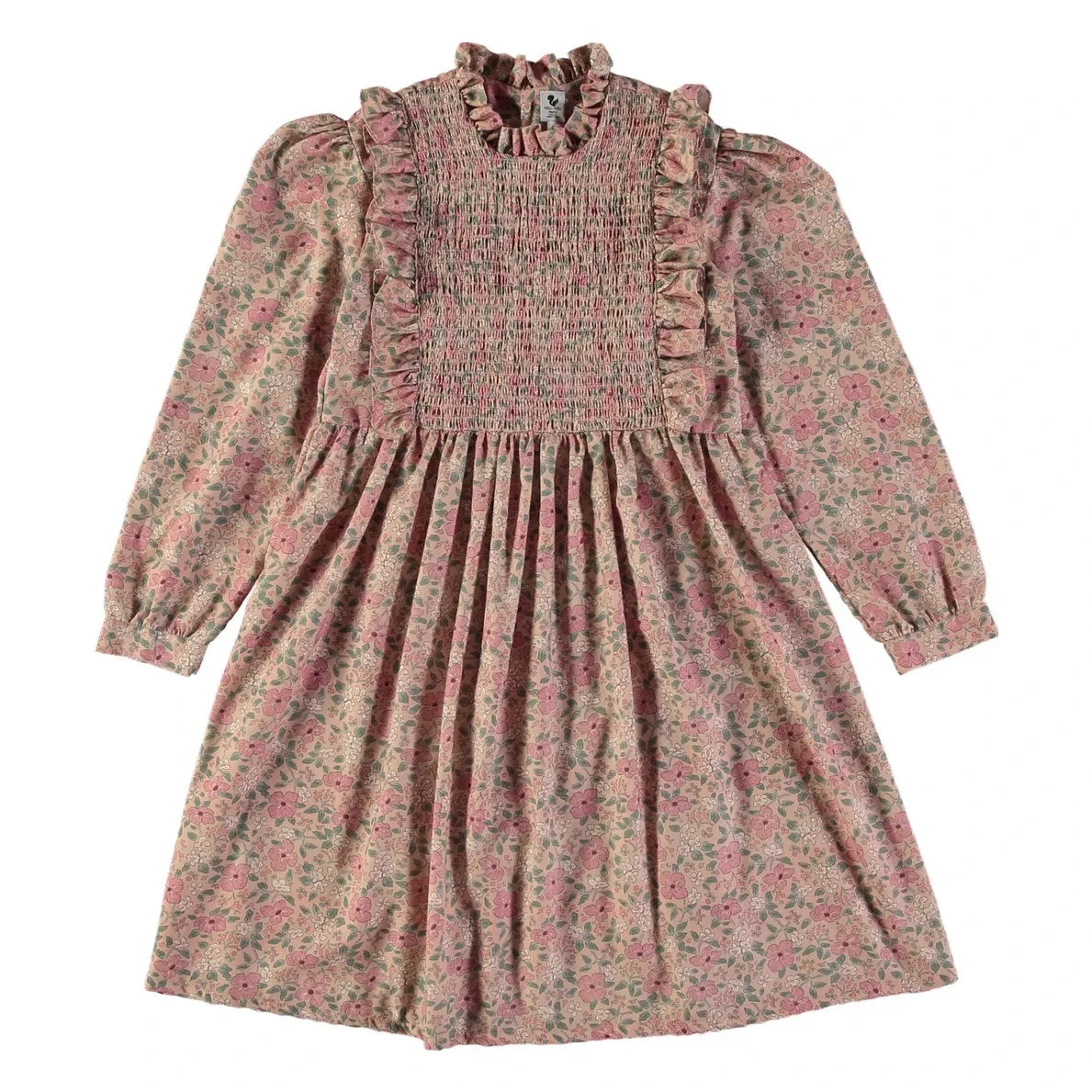 Risu Risu - Infanta Liberty Organic Cotton Gathered Dress | Pink