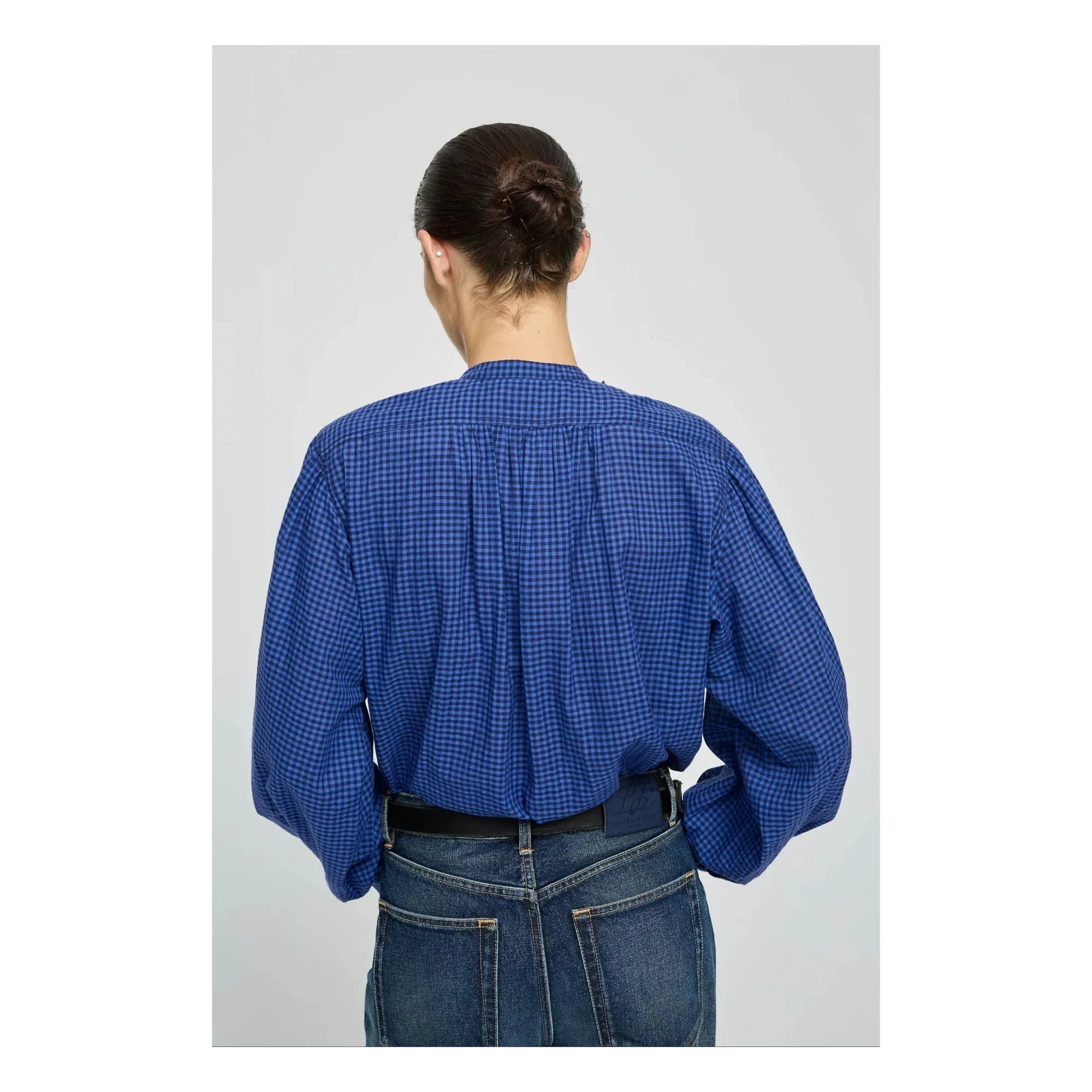 Laurence Bras - Magrita Cotton Gingham Blouse | Blue