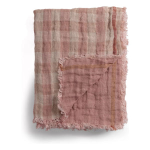Le Monde Sauvage - Clyde Linen Blanket | Pink