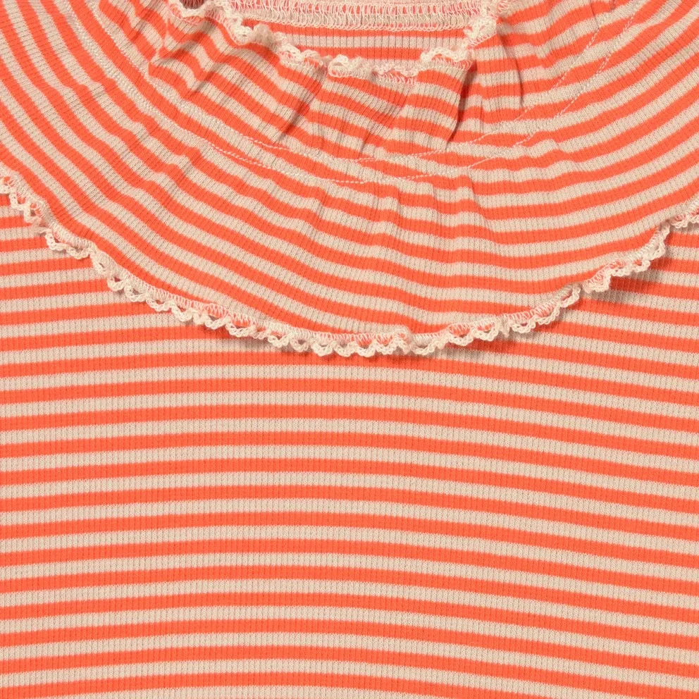 Tinycottons - Organic Cotton Ribbed Striped T-Shirt | Red
