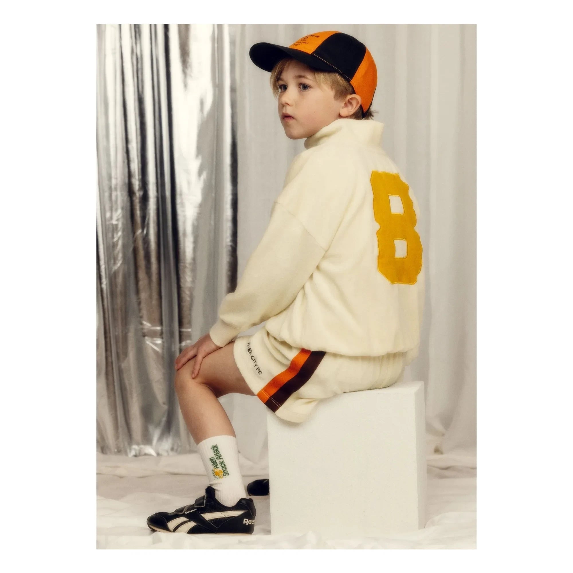 Mini Rodini - Alien City Organic Cotton Terry Shorts | Ecru