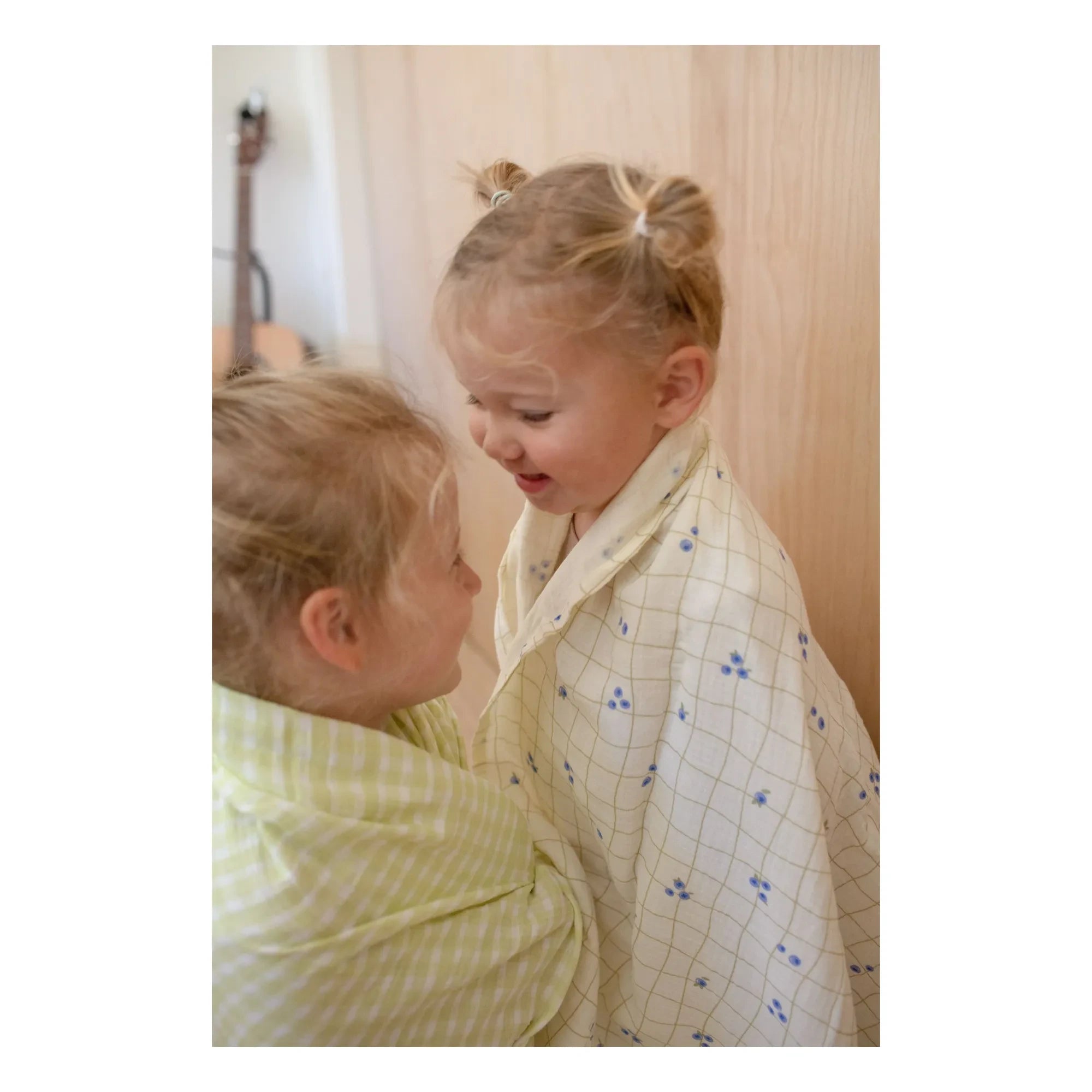 Soft Spot - Organic cotton swaddle with blueberry print