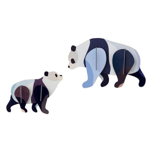 Studio Roof - Panda Wall Decorations - 2-piece Set | Black