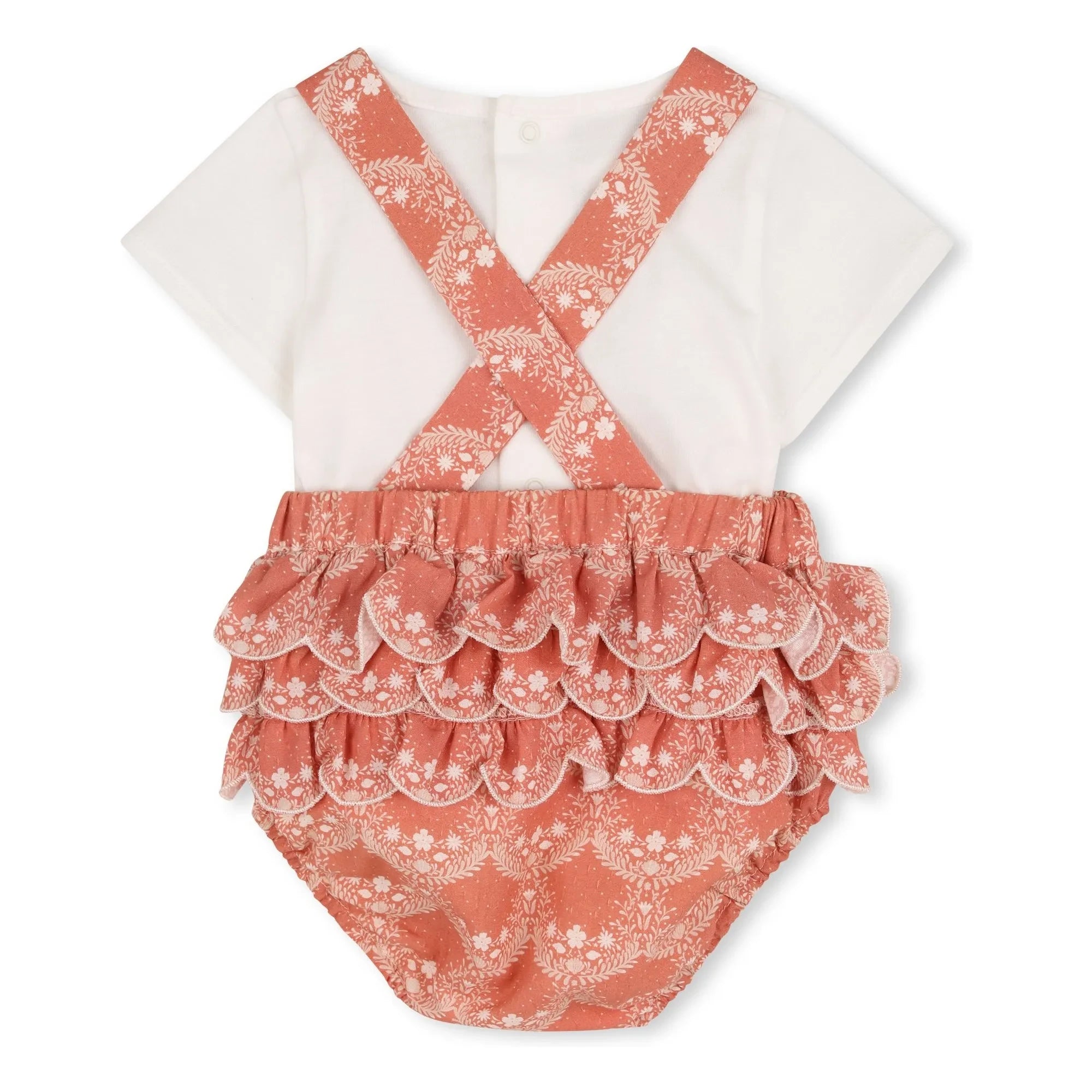 Chloé - Organic Cotton Overall and T-Shirt Set | Peach