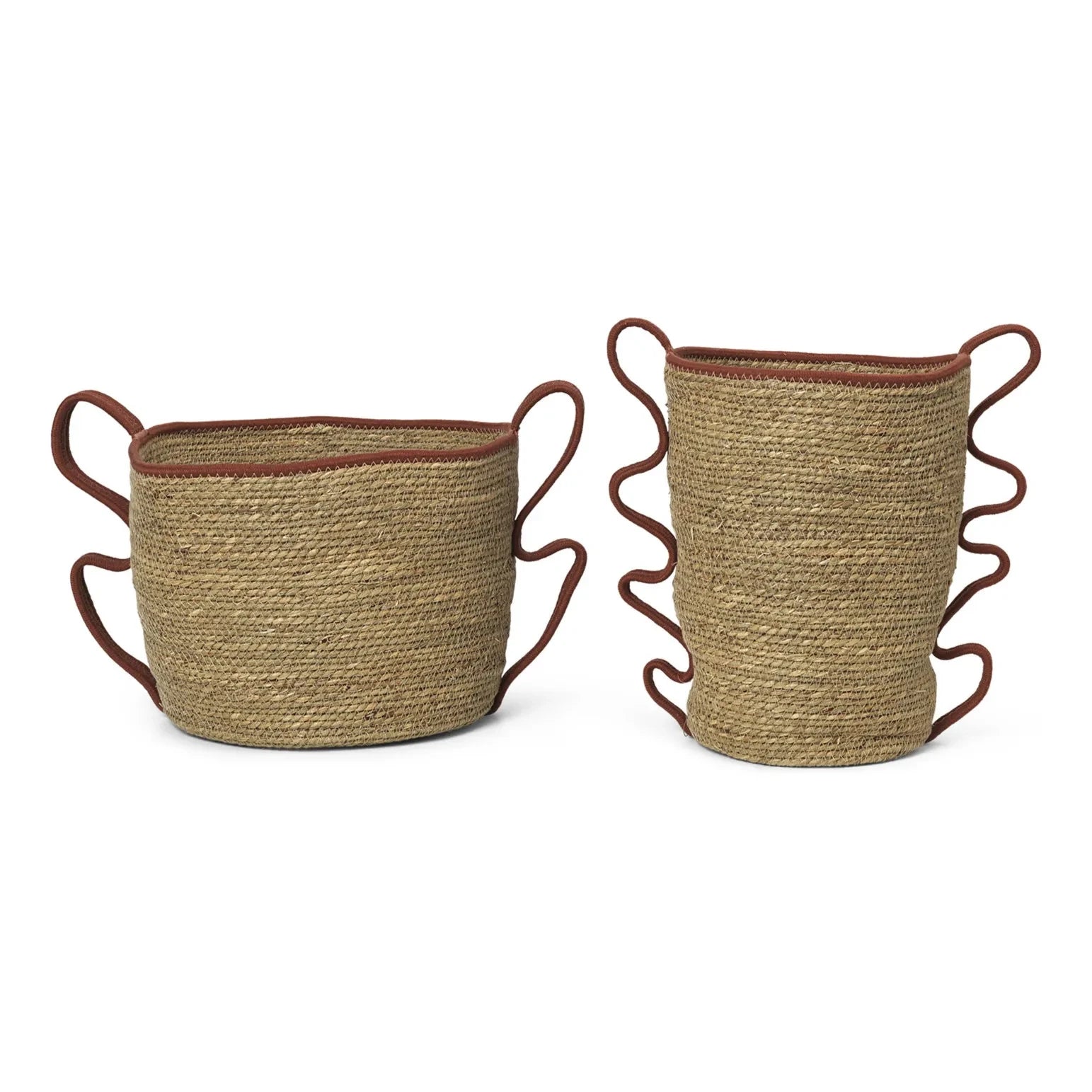 Ferm Living - Verso Baskets - 2-piece Set | Brick Red