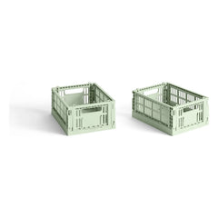 Hay - Foldable Storage Bins - 2-piece Set | Mint Green