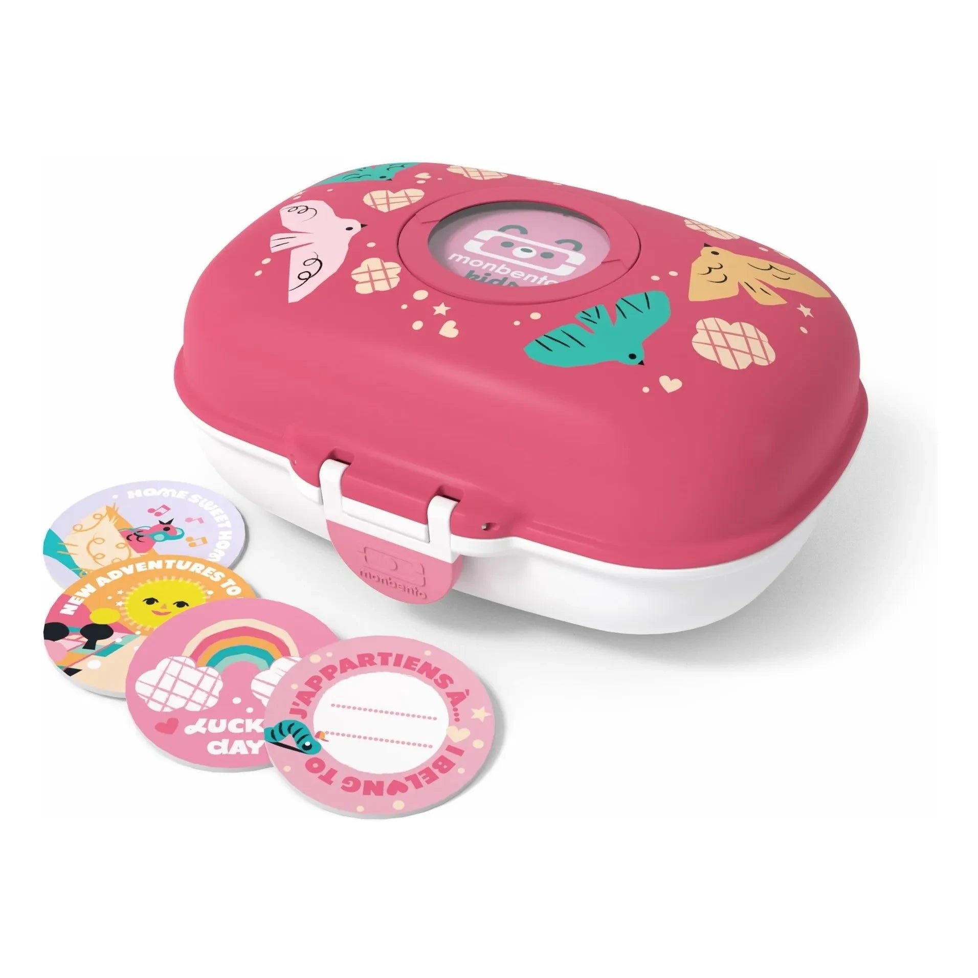 Monbento - MB Gram Oiseaux Snack Box | Pink