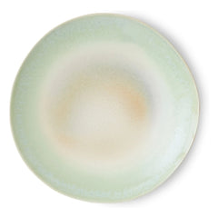 HKliving - Stone Ceramic Plates - 2-piece Set | Turquoise Blue