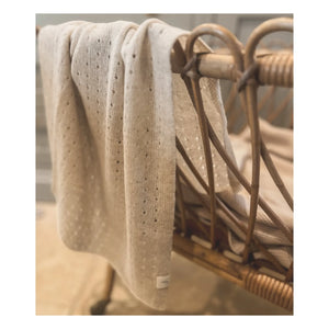 My Little Freckle - Organic Cotton Pointelle Blanket | Beige