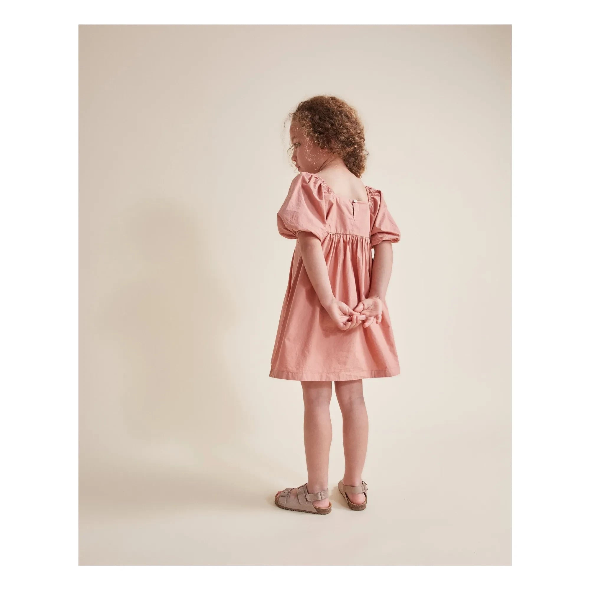Búho - Organic Cotton Poplin Dress | Dust Pink