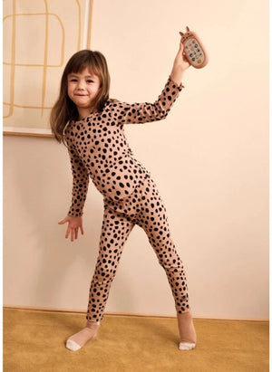 Liewood - Marien Leopard Organic Cotton Fitted Leggings | Pale Pink