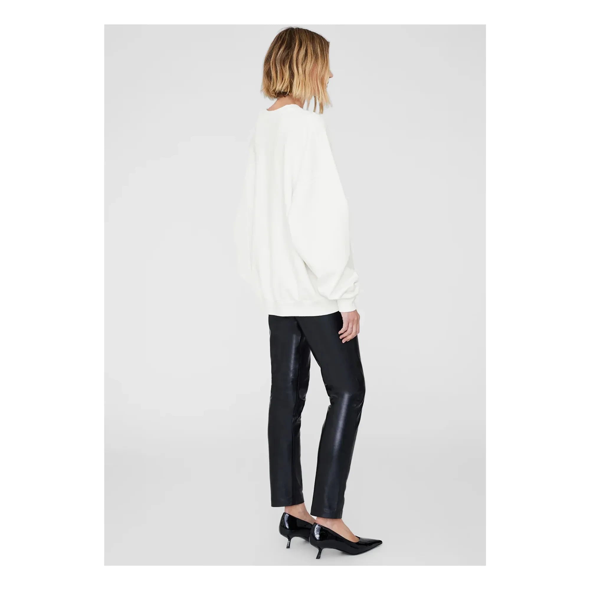 Anine Bing - Miles Letterman Sweatshirt | Off White